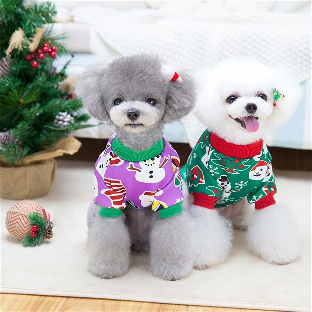 Chemise de Noël pour chien bonhomme de neige – Festif et amusant pour les vacances