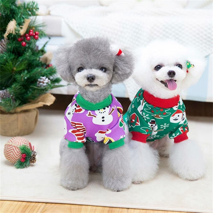 Chemise de Noël pour chien bonhomme de neige – Festif et amusant pour les vacances