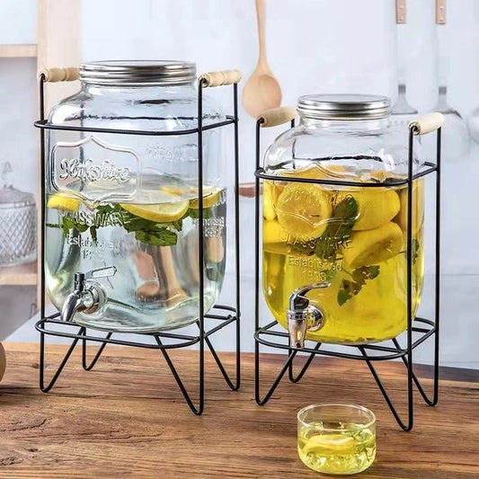 Distributeur de jus en verre