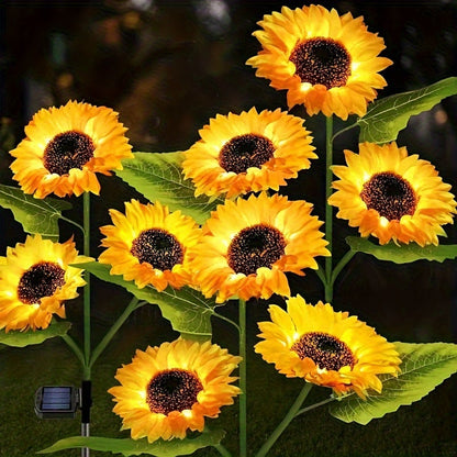 SolarBloom Light – Lampe de jardin LED Tournesol 3 têtes