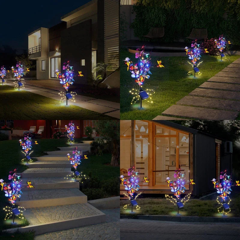 Floroux Packets Lumières de Papillon Solaires Extérieures