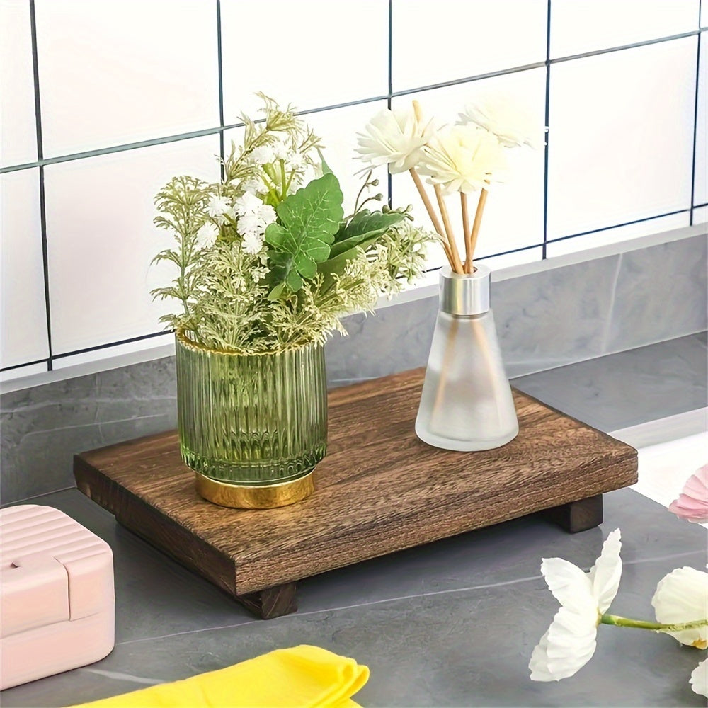 Élégance rustique - Plateau de lavabo en bois fait à la main