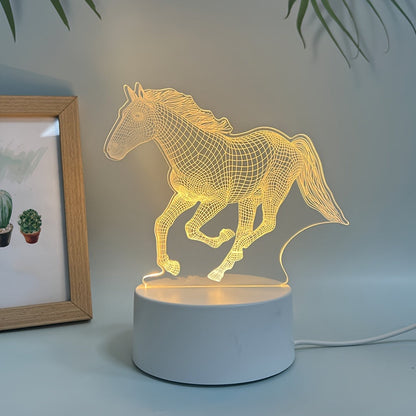 EquineGlow Light - Unique Cheval LED Lampe de Nuit