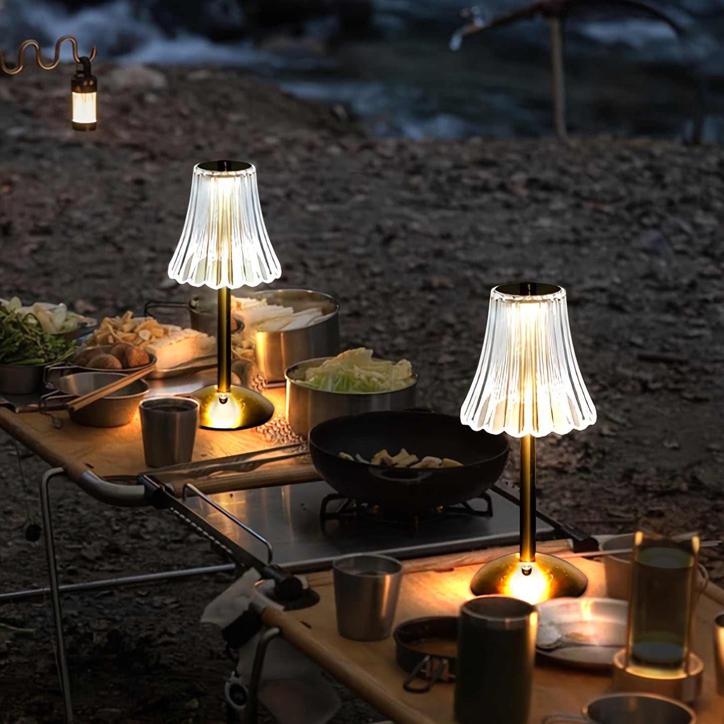 Crystaluxe Lampe - Lampe de Table LED en Cristal avec Fonction Tactile