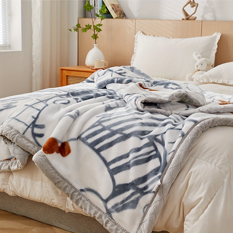 CozyCartoon Couverture en Fleece - Douce et Joyeuse