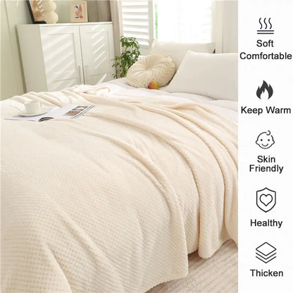 DouceHiver - Plaid Douillet en Flanelle pour Lit d'Hiver