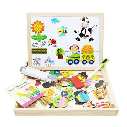 CreativeChalk Board - Tableau magnétique double face pour enfants