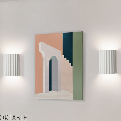Applique murale demi-cercle Floroux en résine pour salon