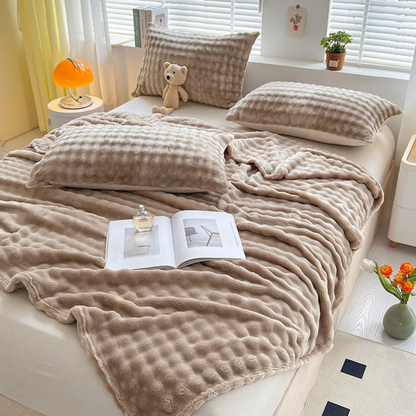 Floroux - Buubbles Douce Douillette Légère Couverture en Flanelle