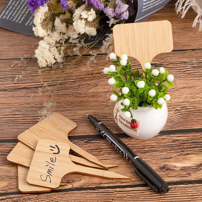 Floroux Wooden Plant Labels | Environmentally Friendly | Perfect for Garden & Balcony | Marker Labels for Plants