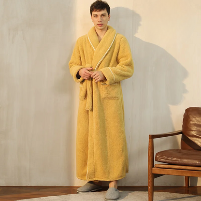 Floroux winter bathrobe | Soft flannel gown | Comfortable coat for women and men