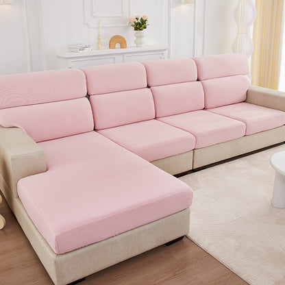 Couvre-couette en fil bouclé extensible paresseux de canapé taie d'oreiller