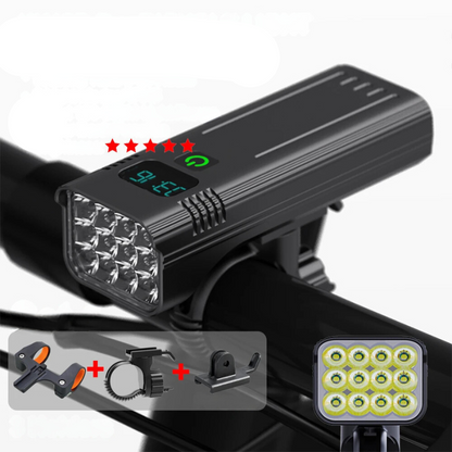 Floroux Luminaire LED for Bicycle | Rechargeable Bicycle Light | Safe and Waterproof for Day and Night