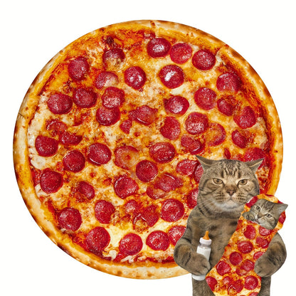 Couverture Tortilla - Couverture Réaliste de Pizza Pepperoni, Couverture en Flanelle Douce et Confortable, Cadeau Personnalisé