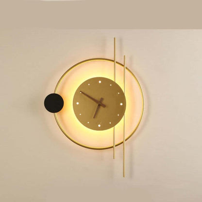Floroux - Horloge murale élégante avec éclairage ambiant LED