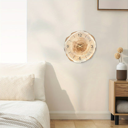 Floroux Quartz Horloge murale avec cadre en bois