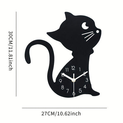 ModernPaws – Horloge mural unique pour chats pour intérieur