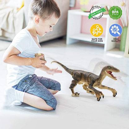 DinoMotion – Vélociraptor réaliste avec télécommande