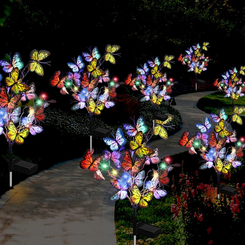Floroux Packets Lumières de Papillon Solaires Extérieures