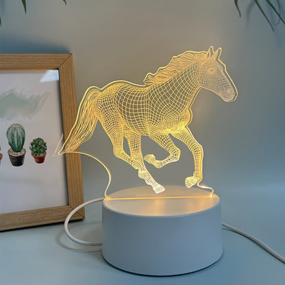 EquineGlow Light - Unique Cheval LED Lampe de Nuit