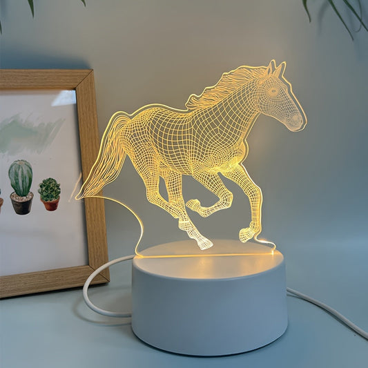 EquineGlow Light - Unique Cheval LED Lampe de Nuit