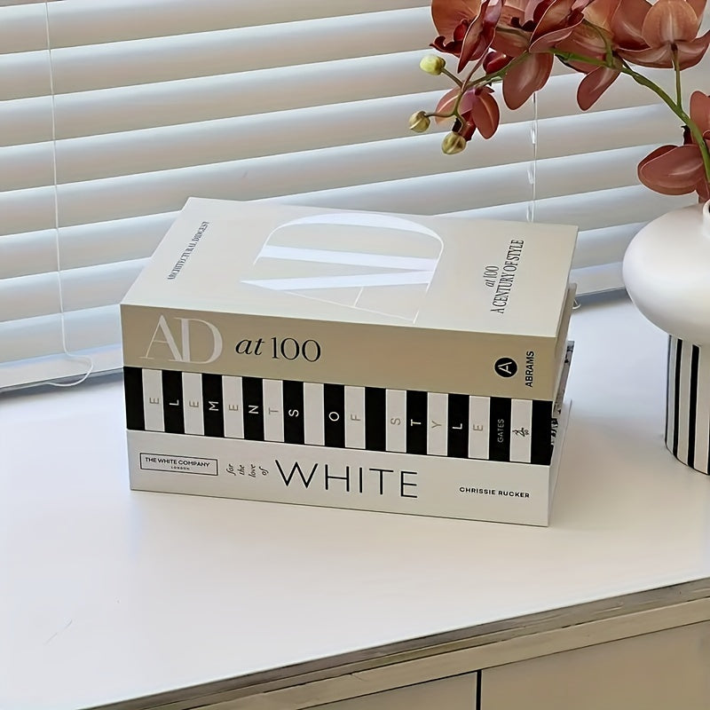 ChicDecor - Ensemble de 3 Livres Élégants pour le Style Intérieur