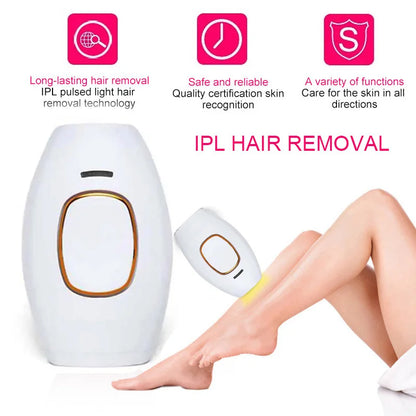 Appareil d'épilation laser IPL sans douleur - Traitement complet du corps permanent et sûr
