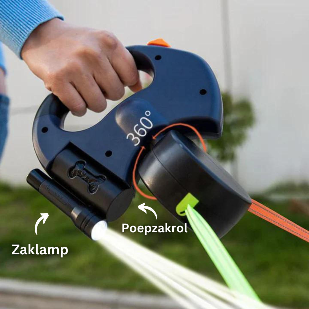 DuoPaw - Laisse à chien rétractable pratique avec système sans nœud