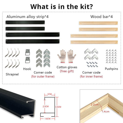 DIY Cadre en aluminium pour toile Art mural