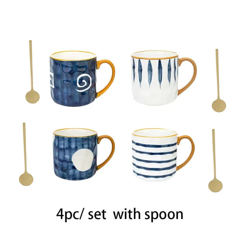 Ensemble de belles grandes tasses avec couvercle en bois