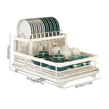 Égouttoir – étagères de cuisine réglables – plateau d'égouttage – cuisine