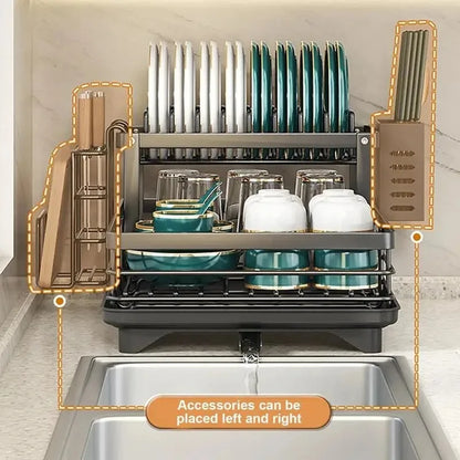Egouttoir – étagères de cuisine ajustables – plateau de drainage – cuisine