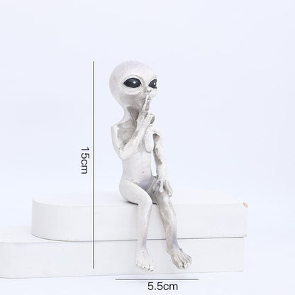 Floroux Alien Garden | Decorative Alien Figure for Outdoor | Resin Statue for Garden & Home | Miniature for Outdoor Use