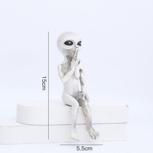 Floroux Alien Garden | Decorative Alien Figure for Outdoor | Resin Statue for Garden & Home | Miniature for Outdoor Use