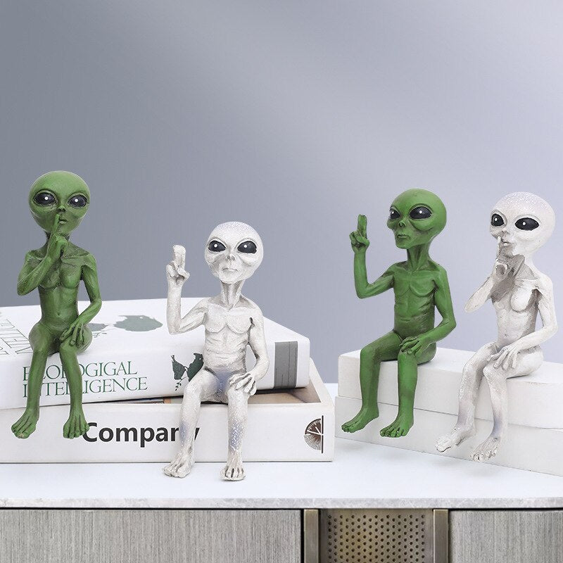 Floroux Alien Garden | Decorative Alien Figure for Outdoor | Resin Statue for Garden & Home | Miniature for Outdoor Use