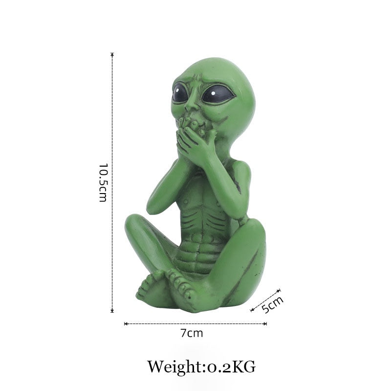 Floroux Alien Garden | Decorative Alien Figure for Outdoor | Resin Statue for Garden & Home | Miniature for Outdoor Use