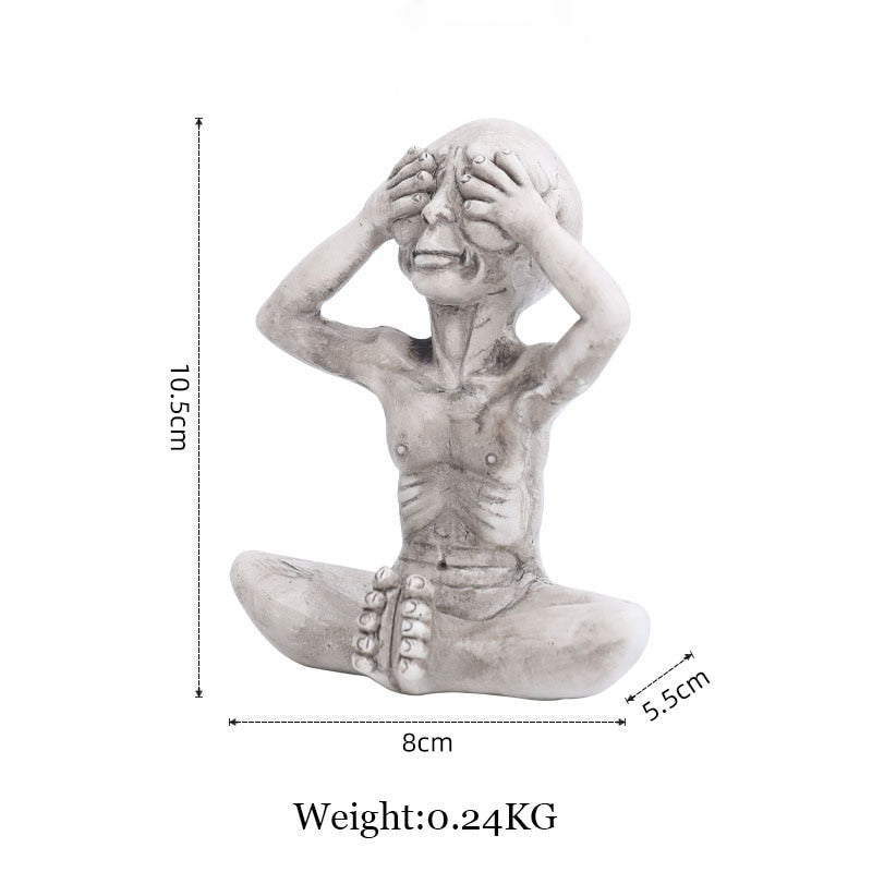 Floroux Alien Garden | Decorative Alien Figure for Outdoor | Resin Statue for Garden & Home | Miniature for Outdoor Use