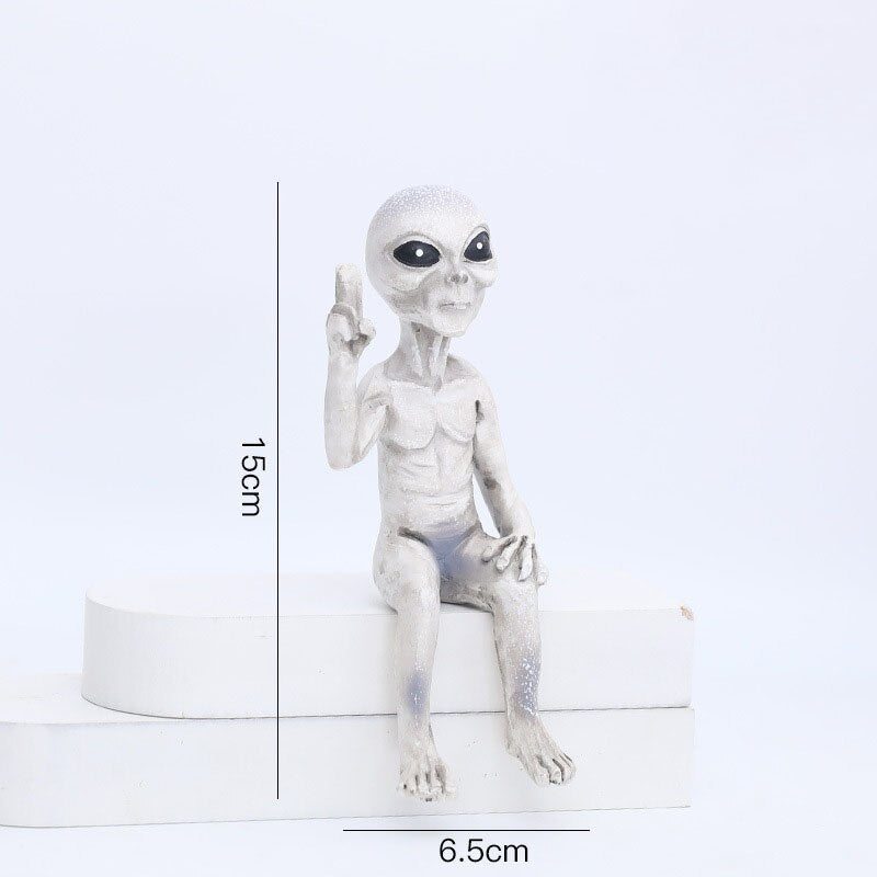 Floroux Alien Garden | Decorative Alien Figure for Outdoor | Resin Statue for Garden & Home | Miniature for Outdoor Use
