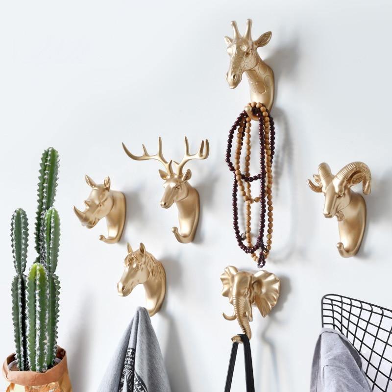 Floroux Animal Wall Hooks | Decorative Coat Hooks | Sturdy Wall Hooks for the Home | Elegant Storage