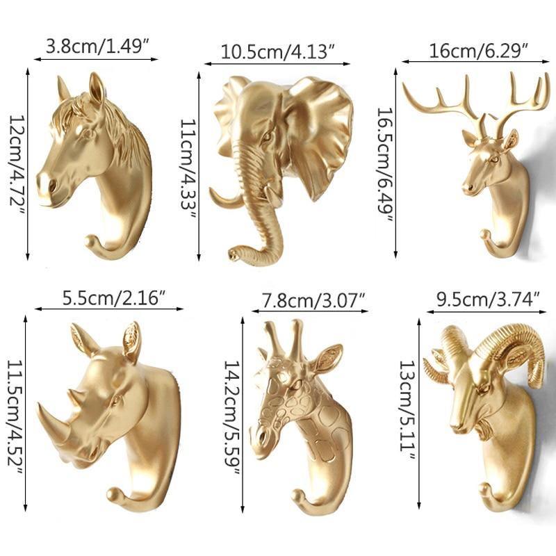Floroux Animal Wall Hooks | Decorative Coat Hooks | Sturdy Wall Hooks for the Home | Elegant Storage
