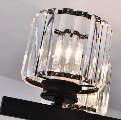 Floroux Applique Vintage avec abat-jour en cristal - Élégance rétro pour l'intérieur