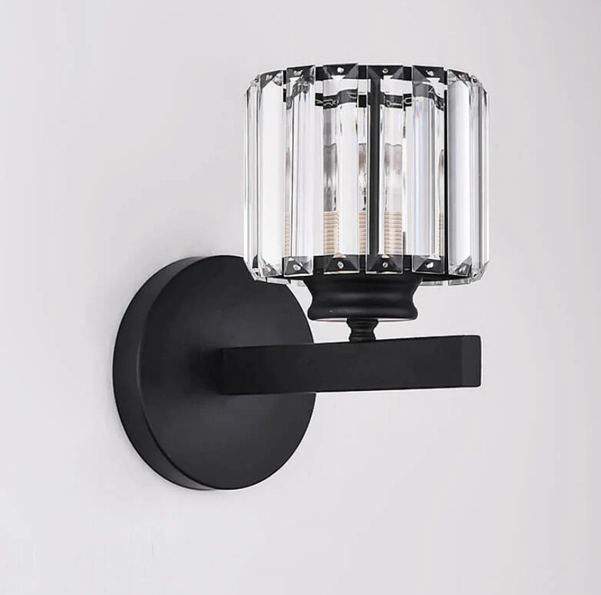 Floroux Applique Vintage avec abat-jour en cristal - Élégance rétro pour l'intérieur