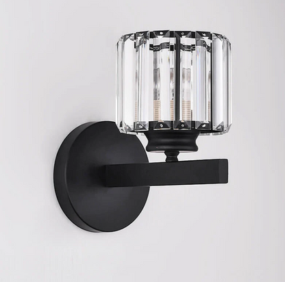 Floroux Applique Vintage avec abat-jour en cristal - Élégance rétro pour l'intérieur