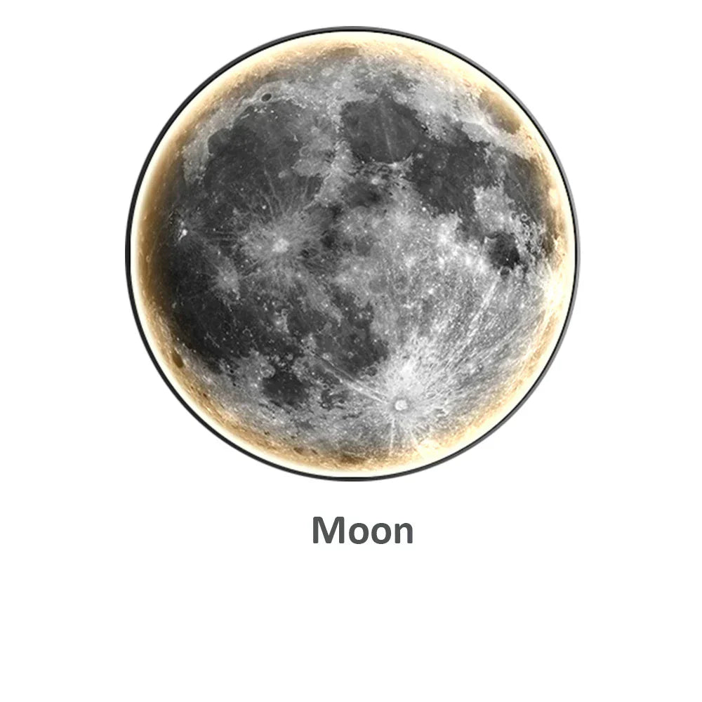 Floroux Applique LED Lune - Éclairage Élégant et Envoûtant