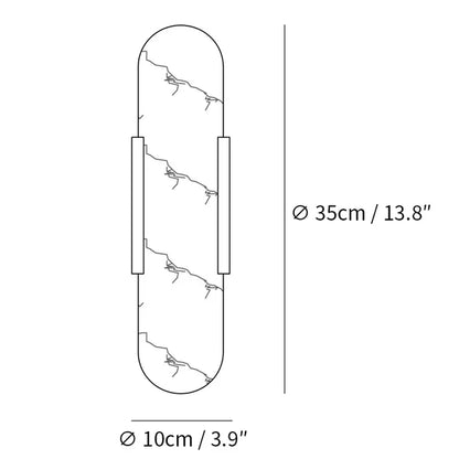 Élégante Mélange - Applique en Alabastre Fait Main
