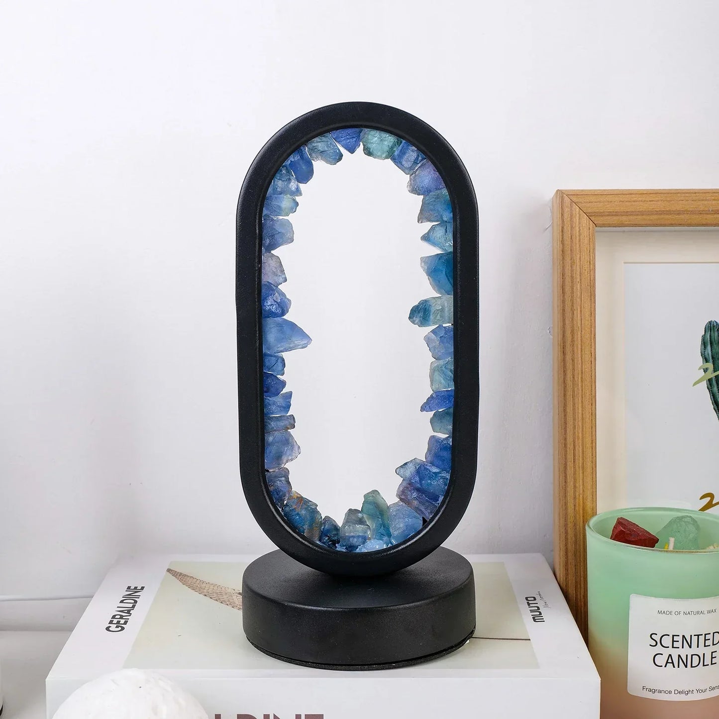 AuraStone | Lampe de table apaisante en améthyste naturelle