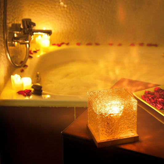 Aurora Borealis Lampe de chevet LED - Lampe de table Rubik's Cube dynamique