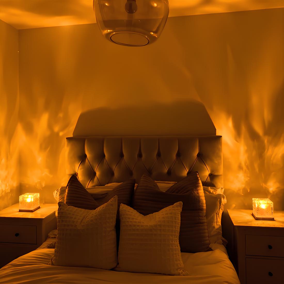 Aurora Borealis Lampe de chevet LED - Lampe de table Rubik's Cube dynamique