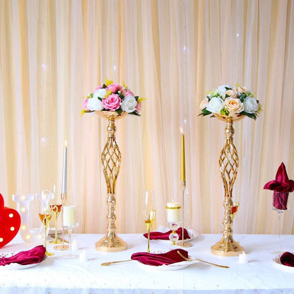 Ensemble de vases en métal doré de 2 pièces élégantes