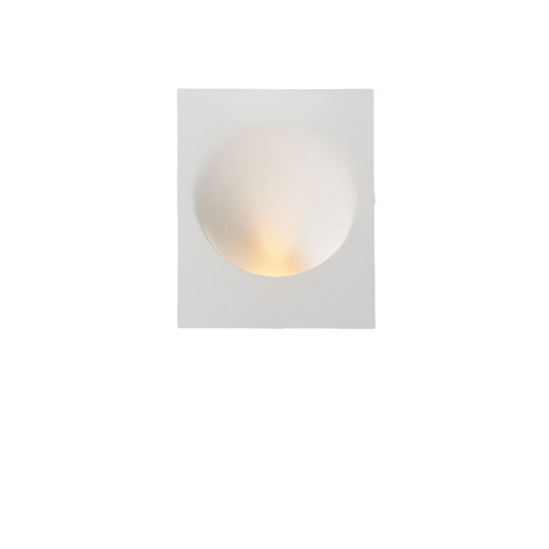 Floroux Applique Murale | Design Minimaliste | Lampe en Plâtre Intégrée | Applique Murale Ronde